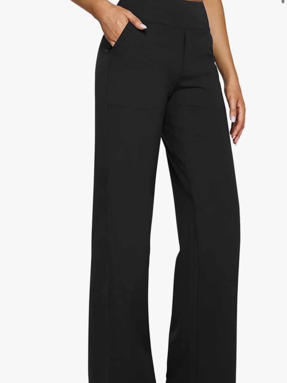 High-Rise Wide-Leg Pants in Black